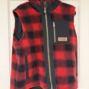 Pendleton Red and Black Wool Vest